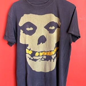 Diamond Supply Co. Black Tee with Gold Skull Graphic